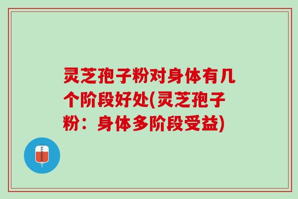 灵芝孢子粉对身体有几个阶段好处(灵芝孢子粉:身体多阶段受益) 灵芝孢子粉对身体有几个阶段好处(灵芝孢子粉:身体多阶段受益)