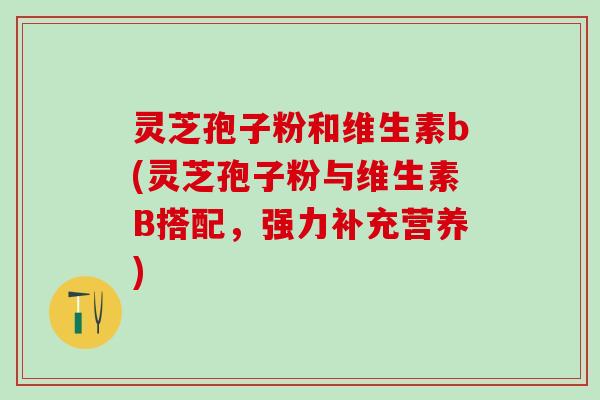 灵芝孢子粉和维生素b(灵芝孢子粉与维生素B搭配,强力补充营养) 灵芝孢子粉和维生素b(灵芝孢子粉与维生素B搭配,强力补充营养)