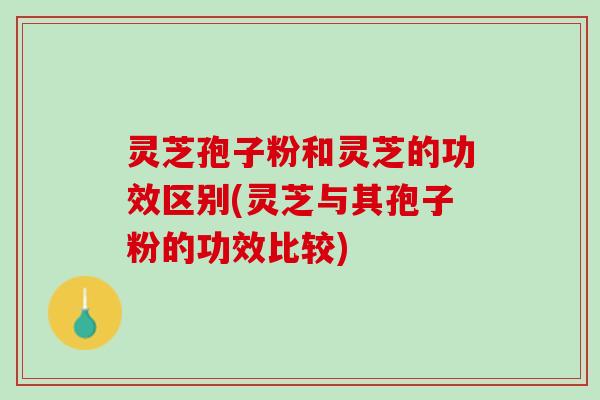 灵芝孢子粉和灵芝的功效区别(灵芝与其孢子粉的功效比较) 灵芝孢子粉和灵芝的功效区别(灵芝与其孢子粉的功效比较)