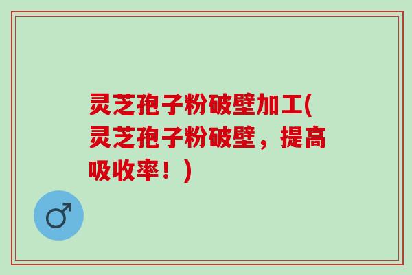 灵芝孢子粉破壁加工(灵芝孢子粉破壁，提高吸收率！)
