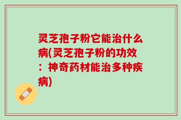 灵芝孢子粉它能什么(灵芝孢子粉的功效:神奇药材能多种) 灵芝孢子粉它能什么(灵芝孢子粉的功效:神奇药材能多种)