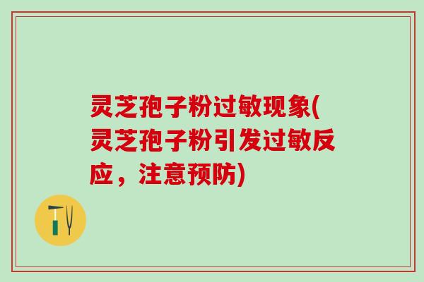 灵芝孢子粉现象(灵芝孢子粉引发反应,注意) 灵芝孢子粉现象(灵芝孢子粉引发反应,注意)