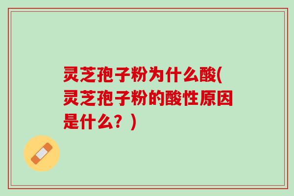 灵芝孢子粉为什么酸(灵芝孢子粉的酸性原因是什么？)