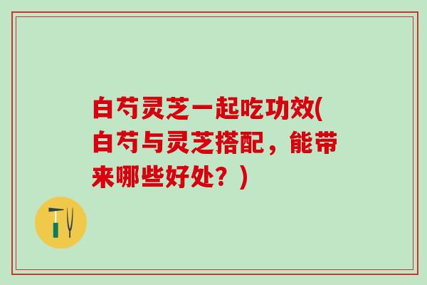 白芍灵芝一起吃功效(白芍与灵芝搭配，能带来哪些好处？)