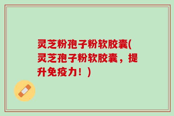 灵芝粉孢子粉软胶囊(灵芝孢子粉软胶囊，提升免疫力！)