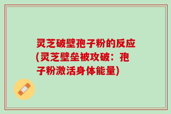 灵芝破壁孢子粉的反应(灵芝壁垒被攻破:孢子粉激活身体能量) 灵芝破壁孢子粉的反应(灵芝壁垒被攻破:孢子粉激活身体能量)