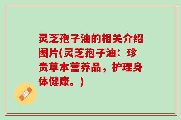 灵芝孢子油的相关介绍图片(灵芝孢子油：珍贵草本营养品，护理身体健康。)