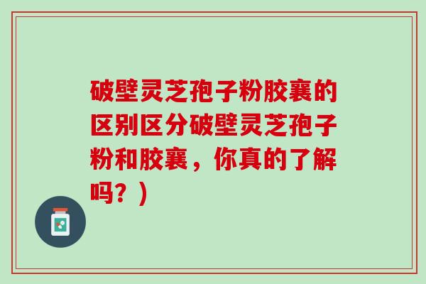 破壁灵芝孢子粉胶襄的区别区分破壁灵芝孢子粉和胶襄，你真的了解吗？)