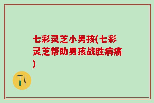 七彩灵芝小男孩(七彩灵芝帮助男孩战胜病痛)
