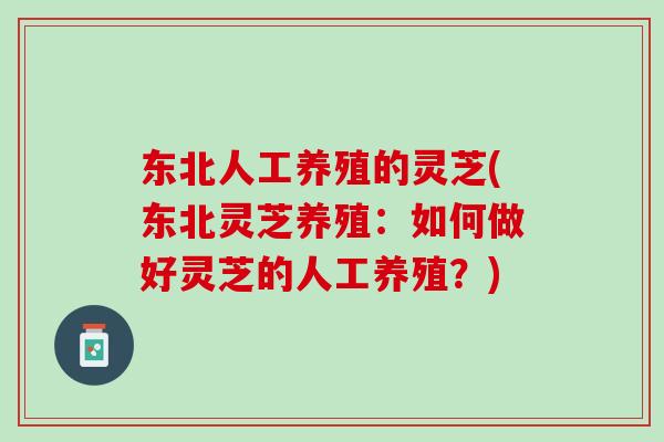 东北人工养殖的灵芝(东北灵芝养殖:如何做好灵芝的人工养殖?) 东北人工养殖的灵芝(东北灵芝养殖:如何做好灵芝的人工养殖?)