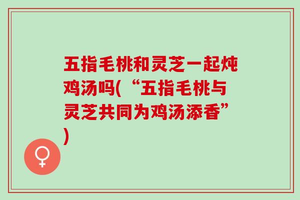 五指毛桃和灵芝一起炖鸡汤吗(“五指毛桃与灵芝共同为鸡汤添香”) 五指毛桃和灵芝一起炖鸡汤吗(“五指毛桃与灵芝共同为鸡汤添香”)