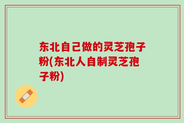 东北自己做的灵芝孢子粉(东北人自制灵芝孢子粉)