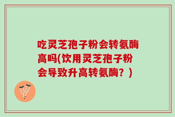 吃灵芝孢子粉会转氨酶高吗(饮用灵芝孢子粉会导致升高转氨酶？)