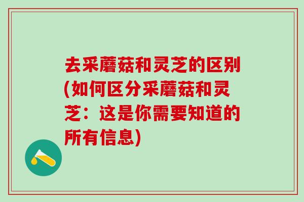 去采蘑菇和灵芝的区别(如何区分采蘑菇和灵芝:这是你需要知道的所有信息) 去采蘑菇和灵芝的区别(如何区分采蘑菇和灵芝:这是你需要知道的所有信息)