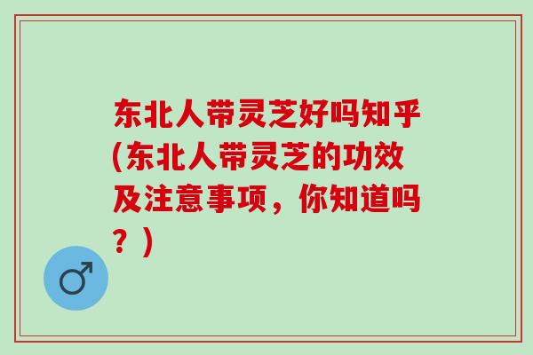 东北人带灵芝好吗知乎(东北人带灵芝的功效及注意事项，你知道吗？)