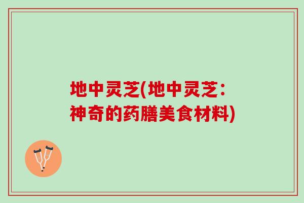 地中灵芝(地中灵芝:神奇的药膳美食材料) 地中灵芝(地中灵芝:神奇的药膳美食材料)