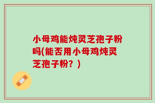 小母鸡能炖灵芝孢子粉吗(能否用小母鸡炖灵芝孢子粉？)