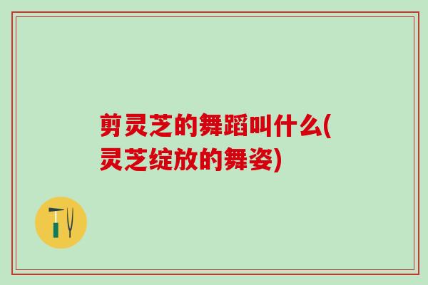 剪灵芝的舞蹈叫什么(灵芝绽放的舞姿)