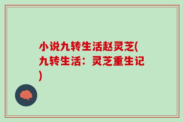小说九转生活赵灵芝(九转生活：灵芝重生记)