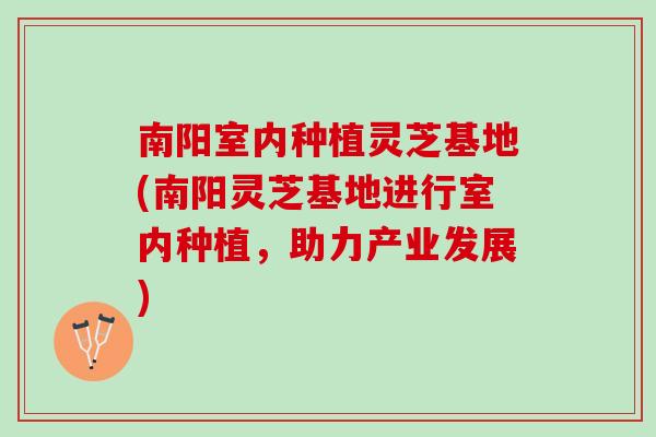 南阳室内种植灵芝基地(南阳灵芝基地进行室内种植，助力产业发展)