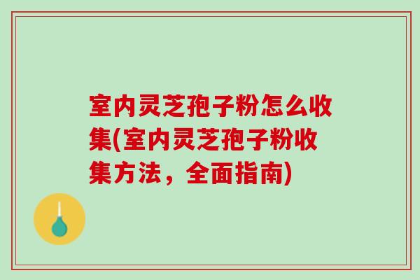 室内灵芝孢子粉怎么收集(室内灵芝孢子粉收集方法,全面指南) 室内灵芝孢子粉怎么收集(室内灵芝孢子粉收集方法,全面指南)