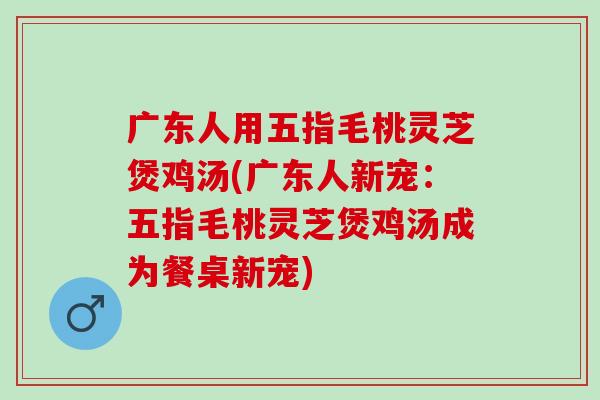 广东人用五指毛桃灵芝煲鸡汤(广东人新宠:五指毛桃灵芝煲鸡汤成为餐桌新宠) 广东人用五指毛桃灵芝煲鸡汤(广东人新宠:五指毛桃灵芝煲鸡汤成为餐桌新宠)