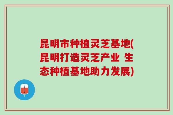 昆明市种植灵芝基地(昆明打造灵芝产业 生态种植基地助力发展)