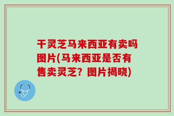 干灵芝马来西亚有卖吗图片(马来西亚是否有售卖灵芝？图片揭晓)