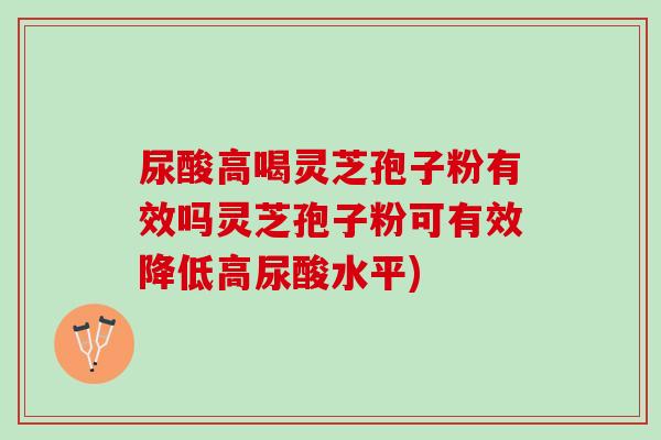尿酸高喝灵芝孢子粉有效吗灵芝孢子粉可有效降低高尿酸水平)