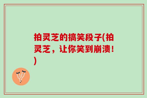 拍灵芝的搞笑段子(拍灵芝,让你笑到崩溃!) 拍灵芝的搞笑段子(拍灵芝,让你笑到崩溃!)