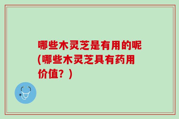 哪些木灵芝是有用的呢(哪些木灵芝具有药用价值？)