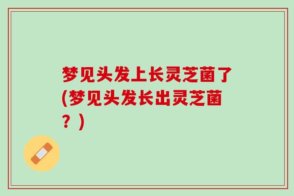 梦见头发上长灵芝菌了(梦见头发长出灵芝菌？)