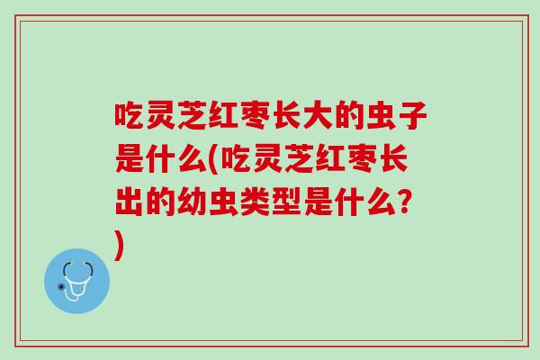 吃灵芝红枣长大的虫子是什么(吃灵芝红枣长出的幼虫类型是什么？)