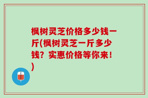 枫树灵芝价格多少钱一斤(枫树灵芝一斤多少钱？实惠价格等你来！)