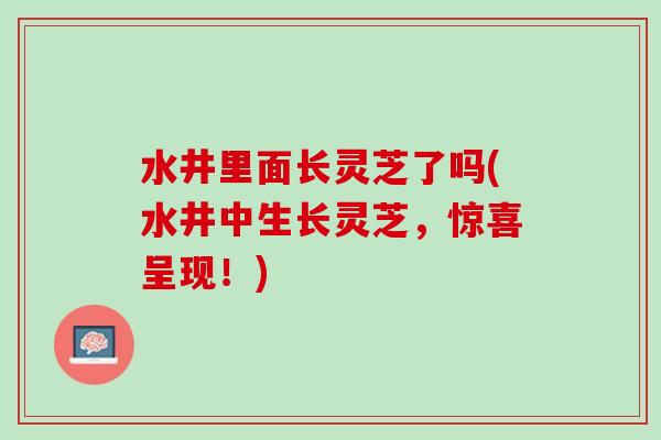 水井里面长灵芝了吗(水井中生长灵芝,惊喜呈现!) 水井里面长灵芝了吗(水井中生长灵芝,惊喜呈现!)