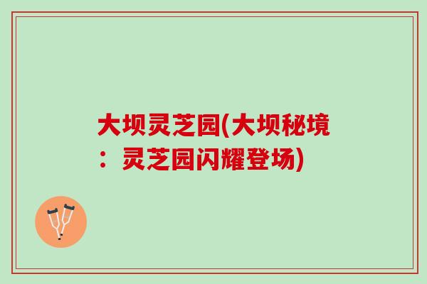 大坝灵芝园(大坝秘境：灵芝园闪耀登场)