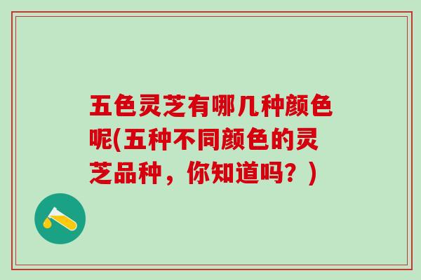 五色灵芝有哪几种颜色呢(五种不同颜色的灵芝品种,你知道吗?) 五色灵芝有哪几种颜色呢(五种不同颜色的灵芝品种,你知道吗?)