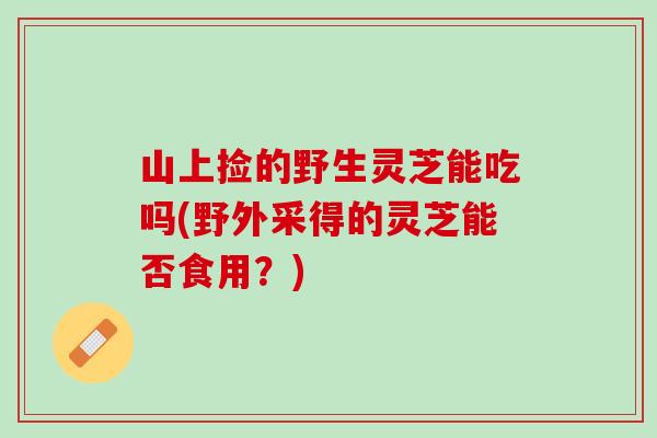 山上捡的野生灵芝能吃吗(野外采得的灵芝能否食用？)