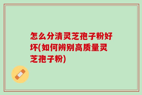 怎么分清灵芝孢子粉好坏(如何辨别高质量灵芝孢子粉)