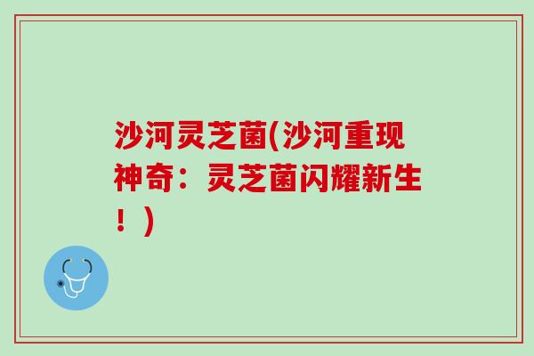 沙河灵芝菌(沙河重现神奇：灵芝菌闪耀新生！)