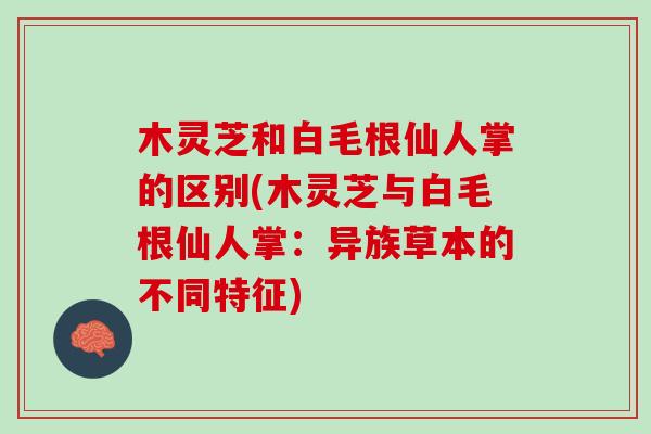 木灵芝和白毛根仙人掌的区别(木灵芝与白毛根仙人掌：异族草本的不同特征)