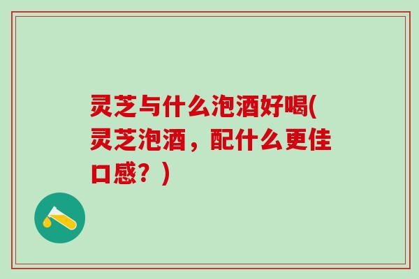 灵芝与什么泡酒好喝(灵芝泡酒，配什么更佳口感？)