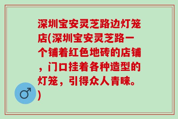 深圳宝安灵芝路边灯笼店(深圳宝安灵芝路一个铺着红色地砖的店铺,门口挂着各种造型的灯笼,引得众人青睐。) 深圳宝安灵芝路边灯笼店(深圳宝安灵芝路一个铺着红色地砖的店铺,门口挂着各种造型的灯笼,引得众人青睐。)