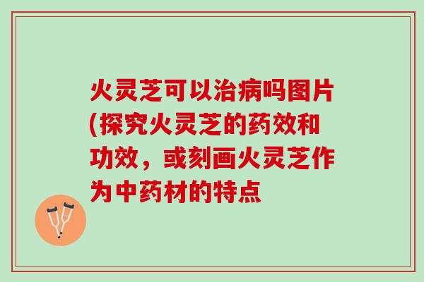 火灵芝可以治病吗图片(探究火灵芝的药效和功效，或刻画火灵芝作为中药材的特点