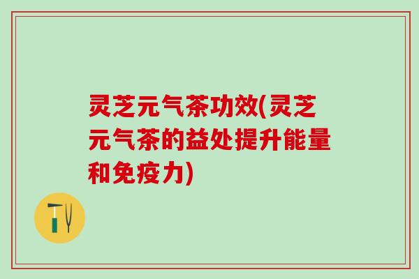 灵芝元气茶功效(灵芝元气茶的益处提升能量和免疫力)