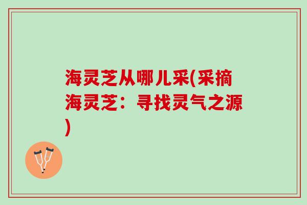 海灵芝从哪儿采(采摘海灵芝：寻找灵气之源)