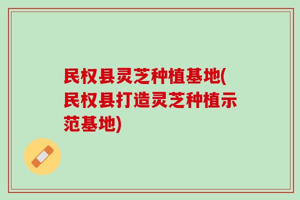 民权县灵芝种植基地(民权县打造灵芝种植示范基地)