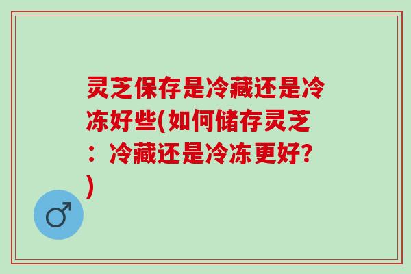 灵芝保存是冷藏还是冷冻好些(如何储存灵芝：冷藏还是冷冻更好？)