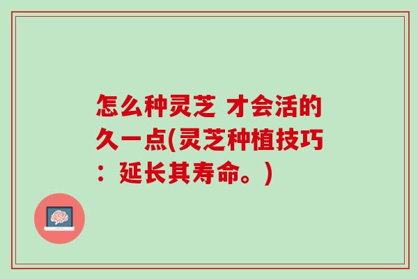 怎么种灵芝 才会活的久一点(灵芝种植技巧：延长其寿命。)