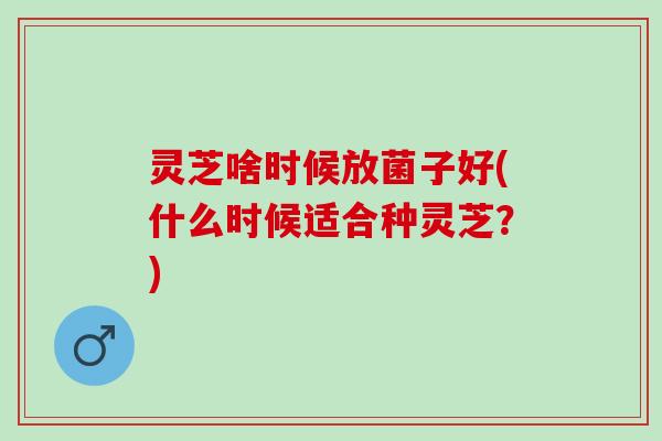 灵芝啥时候放菌子好(什么时候适合种灵芝？)